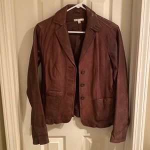 Vince brown leather jacket